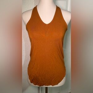 GUESS Brown Racerback Sleeveless V-Neck Knit Pullover Top XS Women